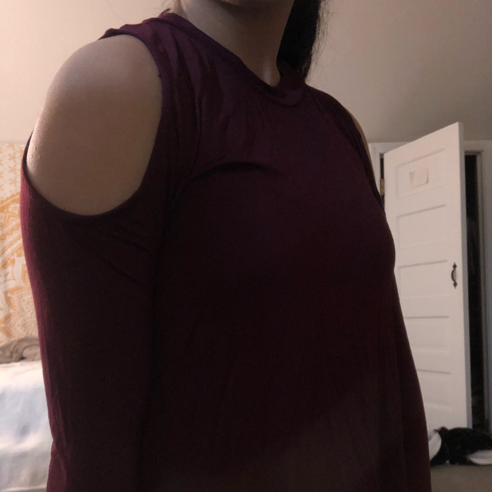 Maroon top
